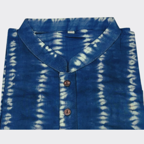 Hand Embroidery Panjabi – Royal Blue Cotton