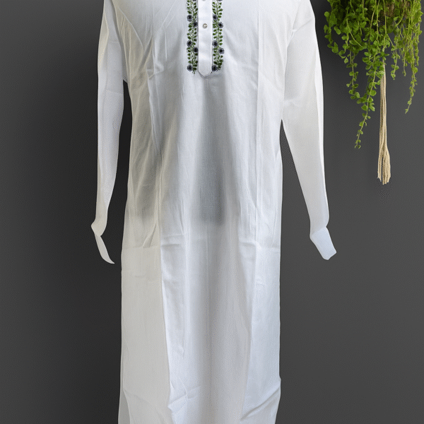 Dhuti Cotton Fabric. Hand Embroidery Panjabi